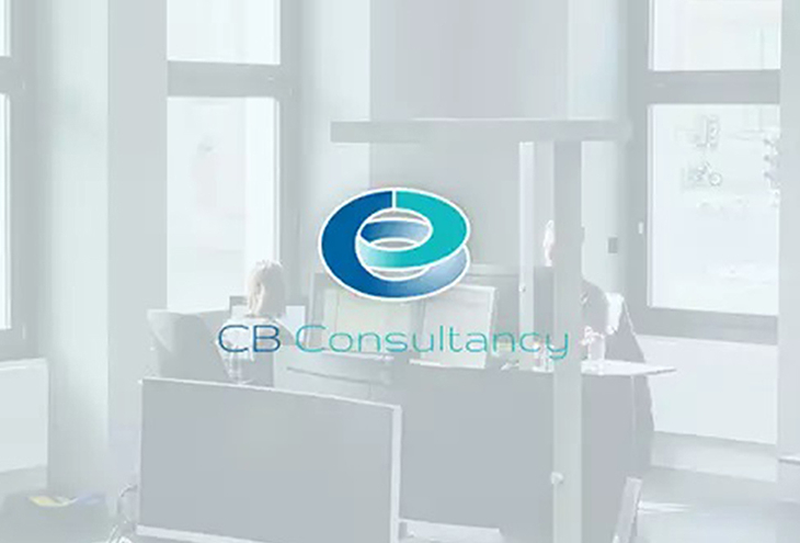 CB Consultancy logo as an overlay over a image showing an office