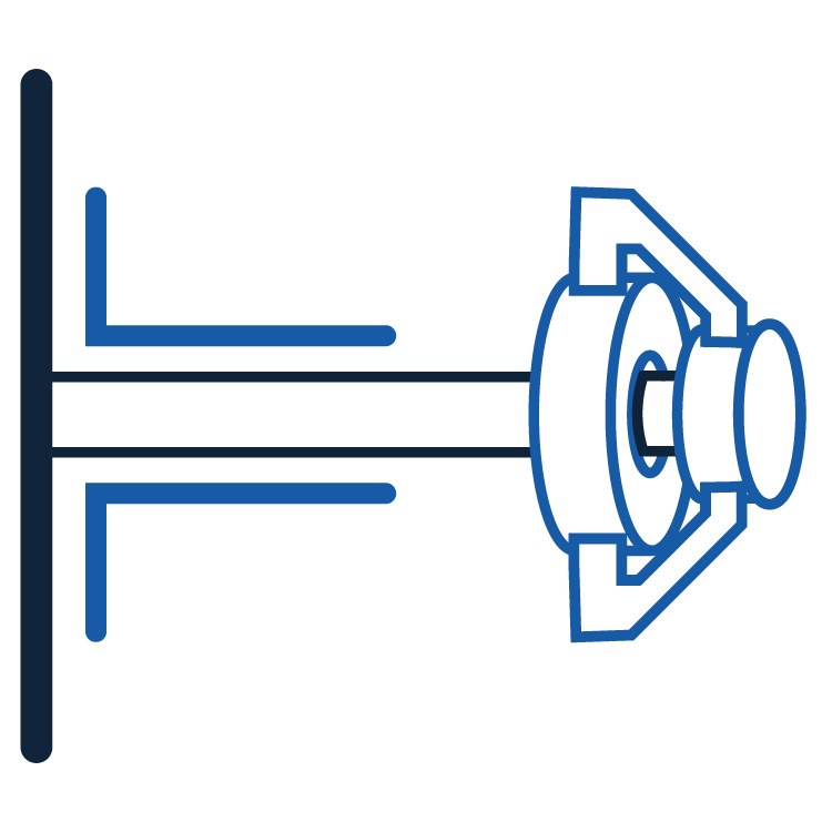icon showing a side entry magnetic agitator