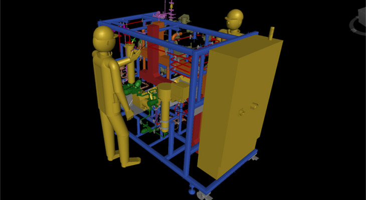 3D image of mobile production skid
